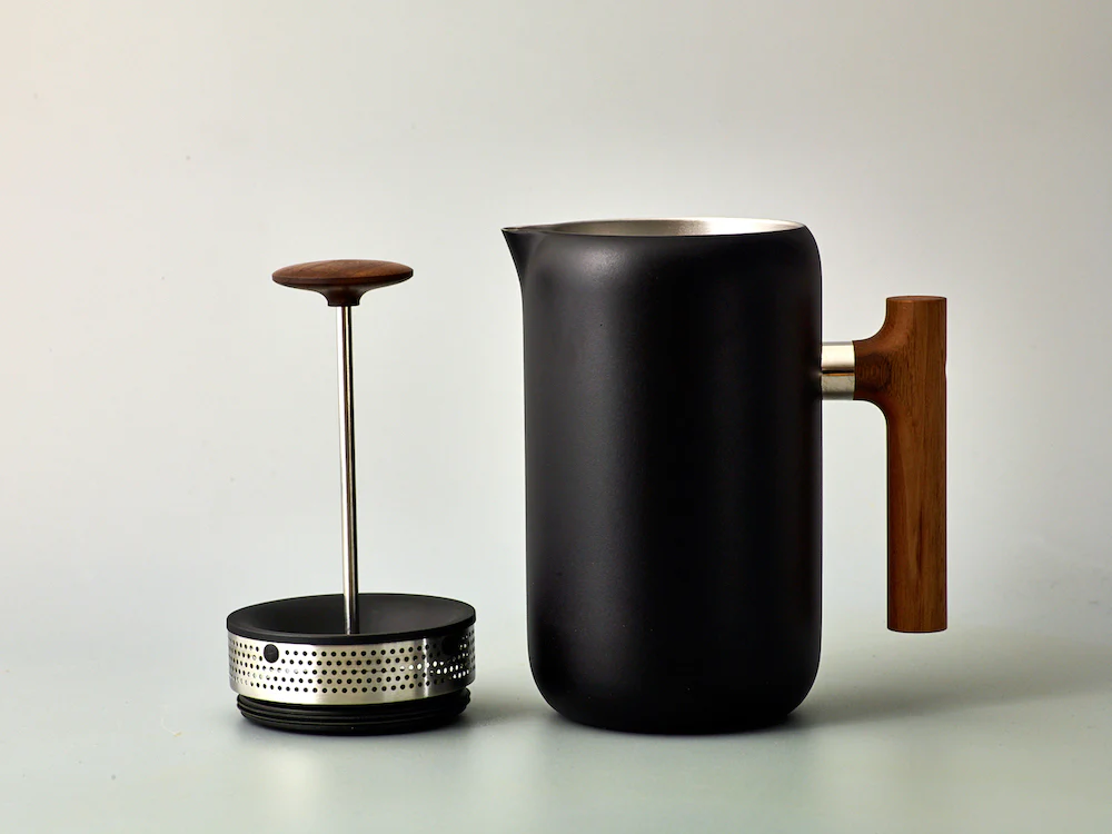 Fellow Clara French Press | Matte Black & Walnut